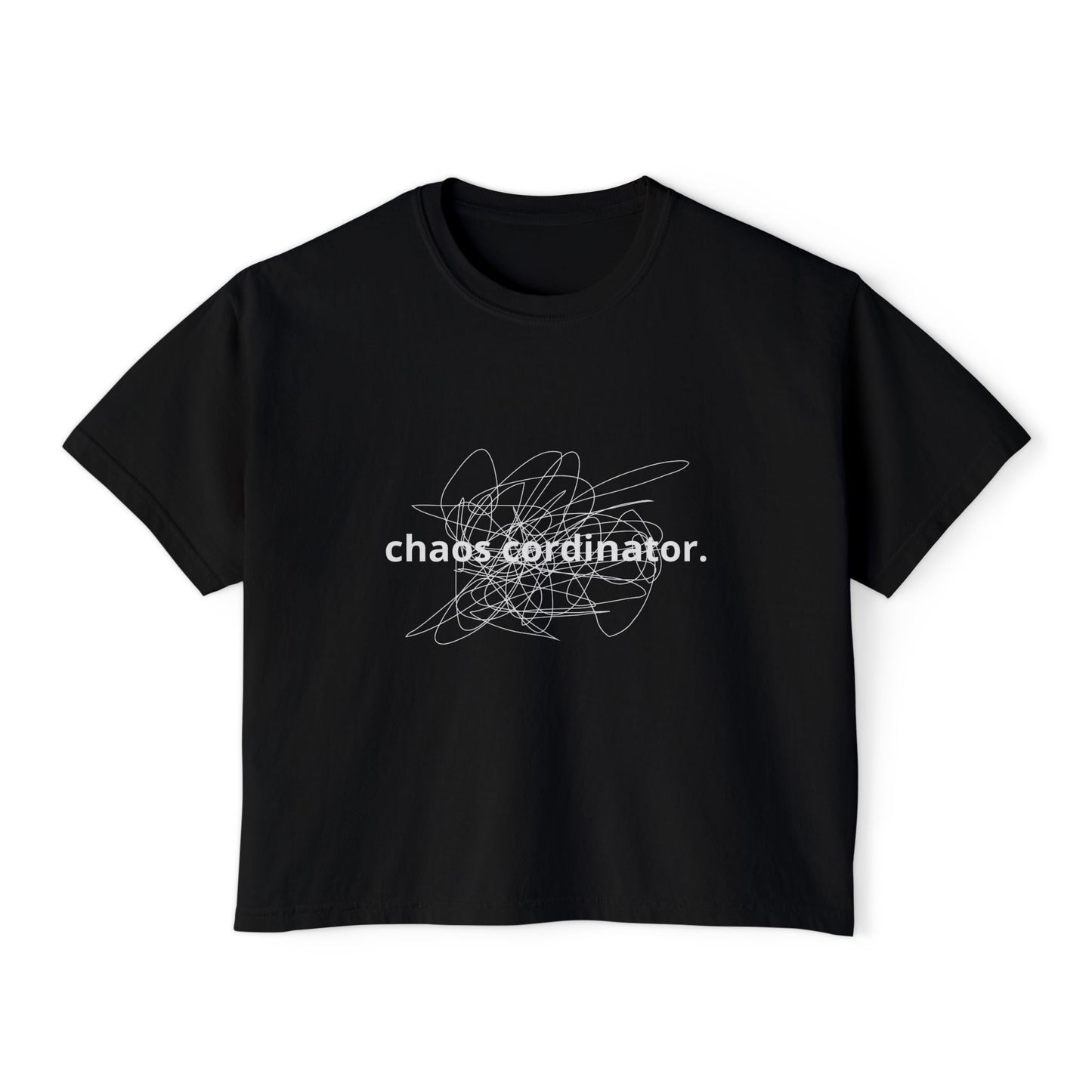 Chaos Coordinator Women's Boxy Tee | Relaxed Fit Graphic Top, Casual Wear, Gift for Her, Everyday Comfort, Fun Statement Shirt