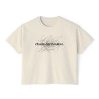 Chaos Coordinator Women's Boxy Tee, Casual T-Shirt, Gift for Her, Relaxed Fit Top, Everyday Wear, Trendy Graphic Tee