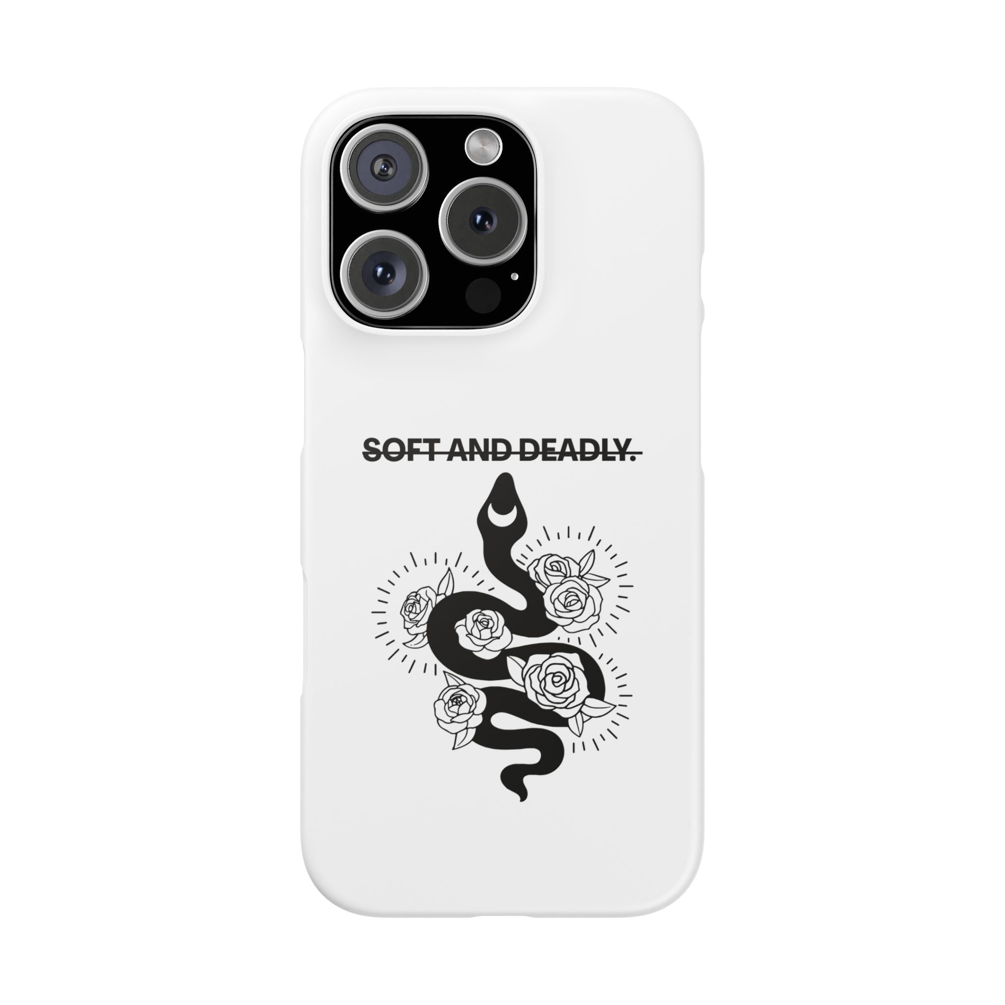 Soft and Deadly Snap Cases | Trendy Phone Case, Gift for Her, Artistic Phone Cover, Unique Cell Phone Accessory, Stylish Protection