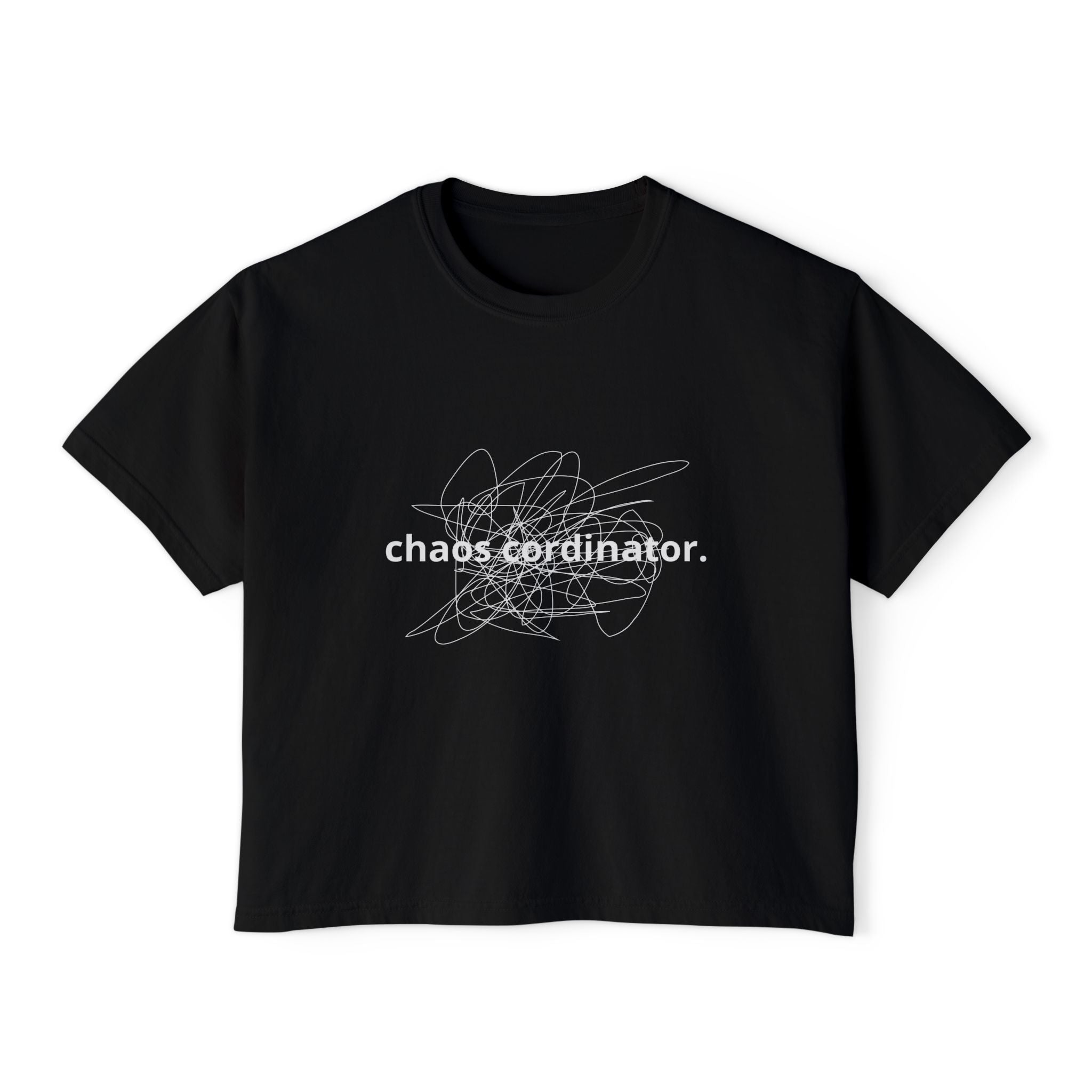 Chaos Coordinator Women's Boxy Tee | Relaxed Fit Graphic Top, Casual Wear, Gift for Her, Everyday Comfort, Fun Statement Shirt